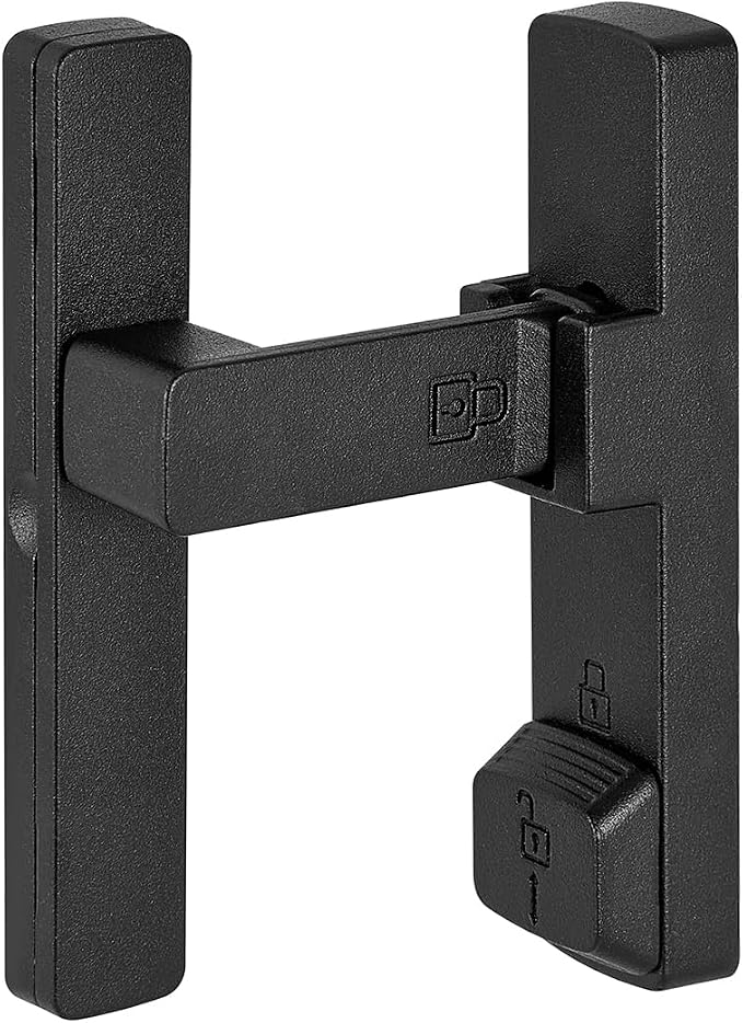 Matte Black 90 Degree Barn Door Lock,Flip Gate Latches Hardware | Zinc Alloy Door Lock,Right Angle Door Lock Latch,Sliding Door Latches,for bedroom,drawer,pet enclosures,cabinet,garage,window - Image 8