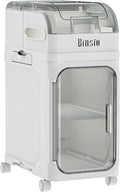 BINSIO 2-Tier Bathroom Counter Storage Cabinet, Slim Vanity Organizer with Clear Doors, Small Bathroom Storage Cabinet with Built-in Tissue Storage for Toiletries, Wipes and Bathroom Essentials by BINSIOStorageOrganizer