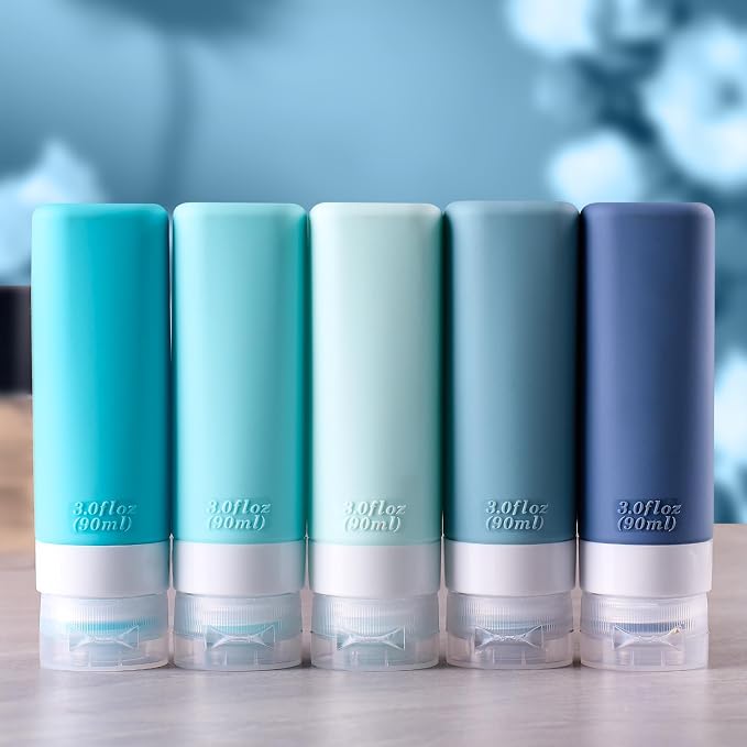INSFIT Travel Bottles for Toiletries, TSA Approved 3oz Travel Size Toiletries, BPA Free Leak Proof Squeezable Silicone Tubes Travel Essentials for Shampoo Conditioner Lotion Soap - Image 7
