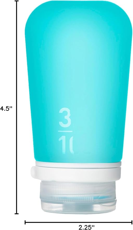 humangear GoToob+ (Large) | Refillable Silicone Travel Bottle | Locking Lid | Food-Safe Material | Aqua, Large (3.4 fl.oz.; 100ml) | Refillable & Leak-Proof Silicone Travel Size Bottles with Locking Cap for Toiletries, Camping & TSA Carry-On - Image 7