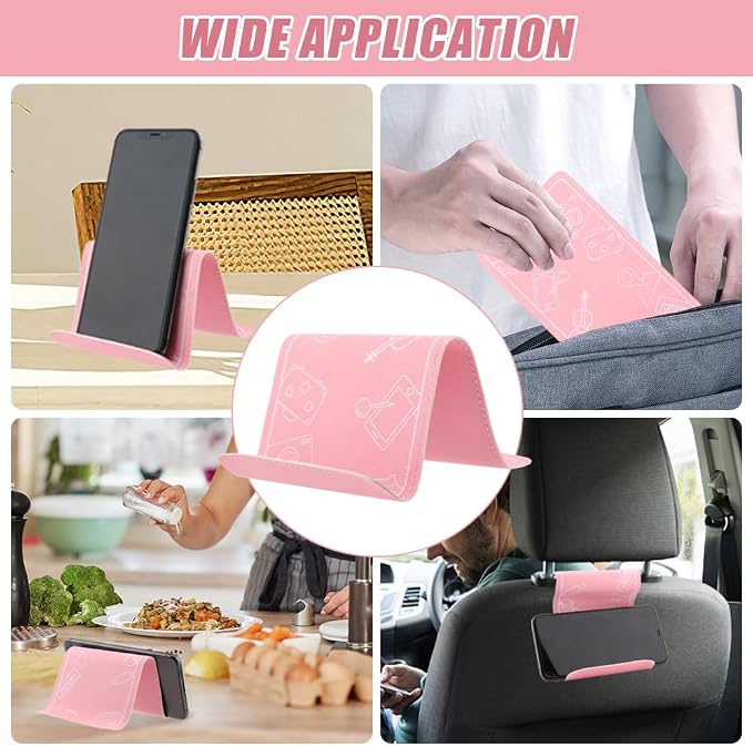 Airplane Phone Holder Flexible Flight Cell Phone Holder and Flexible Tablet Stand Airplane Travel Essential Accessories for Most Smartphones, Tablets (Pink) - Image 7