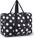 F.FETIVIN Weekender Bag Carry On Travel Duffle Medium Overnight Bag for Women(Black Dot) by FFETIVIN
