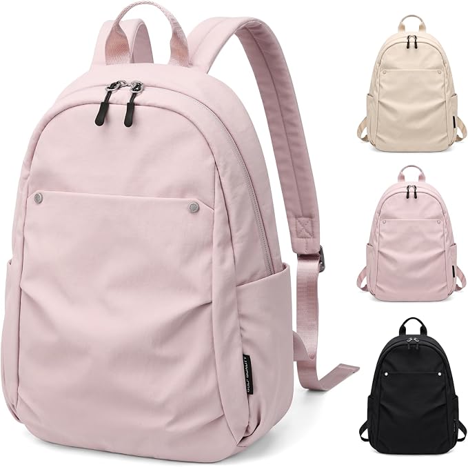 Mini Backpack for Women Fashion Small Backpack Purse Lightweight Daypack for Work Travel Daily,Pink by GOLFQUALITY