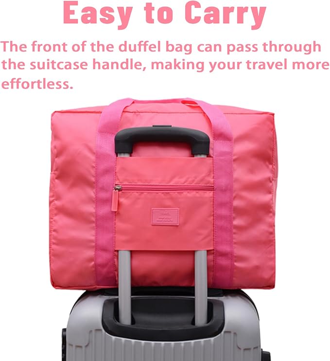 Travel Duffel Bags 12 PCS Foldable Travel Bag Tote Carry on Luggage Waterproof Sports Gym Bag Lightweight Large Weekender Overnight Bag for Women and Men (12 PCS) - Image 3