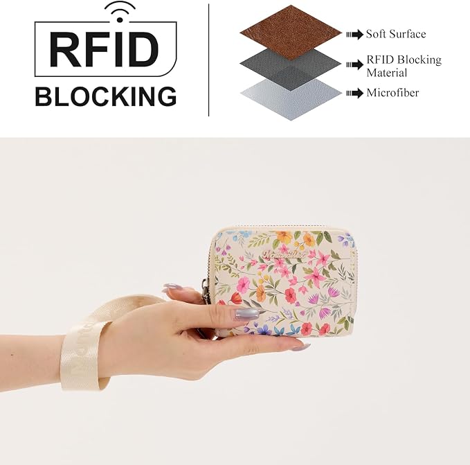 Montana West Wallet for Women Female Ladies with a Detachable Wristlet Women's Wallet Flower Rfid Blocking Lining Minimalist Lightweight & Easy to Carry - Image 4