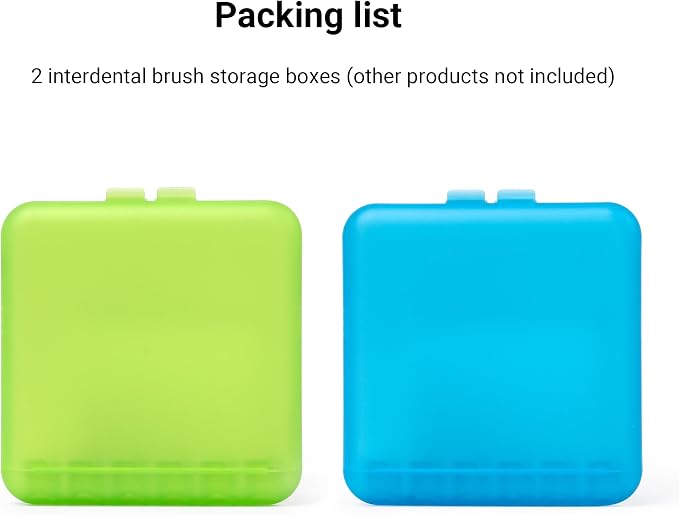 Interdental Brush Travel Case/Storage Case Compatible with TePe Interdental Brush, 2packs(Blue and Green) - Image 7