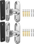 90/180 Degree Flip BarnDoor Lock, Small Door Latch, Silver 2 PCS | Heavy Duty Door Latch, Interior Sliding Door, Pocket Door, Bedroom, Bathroom, Cabinet, Privacy Lock, Includes Spacer by Mixizigoz