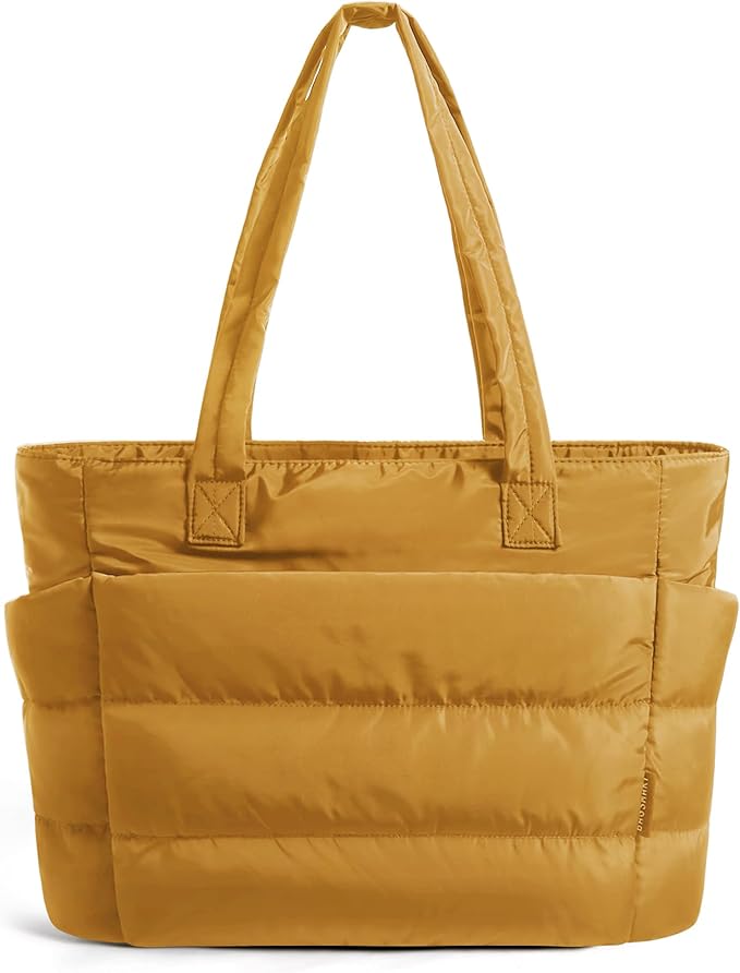 BAGSMART Tote Bag for Women, Lightweight Puffy Tote Bag with Compartments Shoulder Bag Handbag for Travel, Work, Gym | Lightweight by BAGSMART