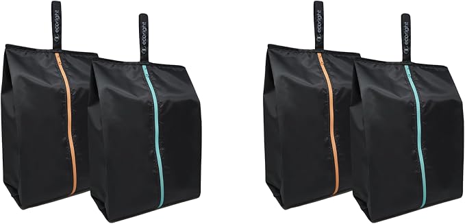 Ecoright Shoe Bags for Travel, Set of 2, 100% Recycled Water-Resistant Zipper Pouch Bags, Shoe Bags for Storage, Travel Essentials for Men & Women by EcoRight