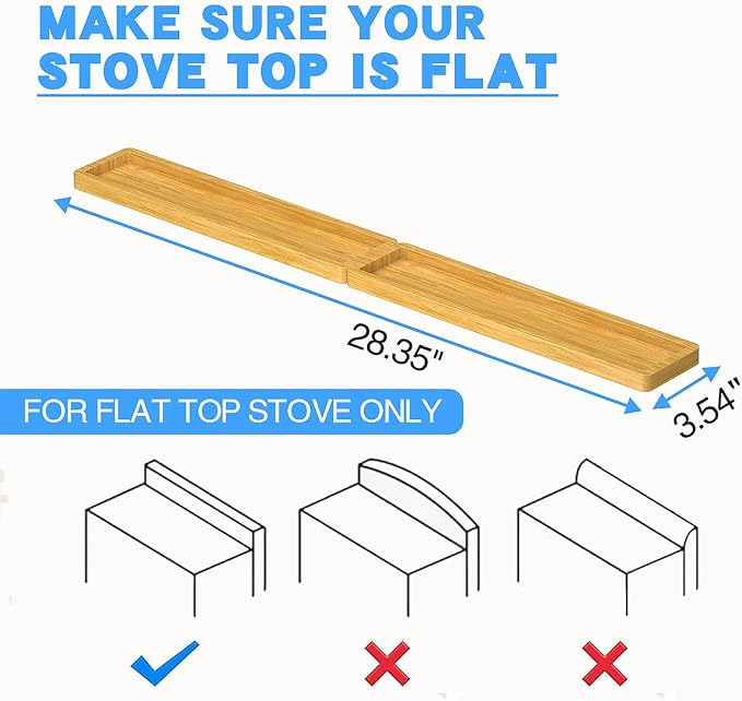 PEKER Magnetic Stove Top Shelf for 30" Stoves, Over Oven Shelf Above with Bamboo Spice Rack Organizer, Heat-Resistant, Space-Saving Solution for Kitchen Storage - Image 4