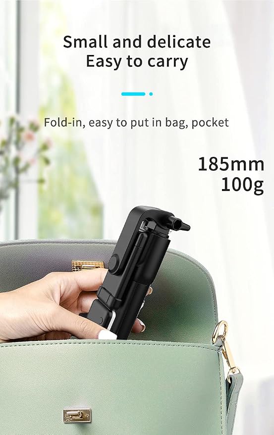 XIHAMA Selfie Stick Tripod with Light,3 in 1 Extendable Selfie Stick with Wireless Remote,Portable Phone Tripod Stand Compatible with iPhone 16 15 14,Samsung Smartphone and More - Image 5