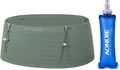 AONIJIE Running Belt with 250ml Soft Flask for Women and Men Lightweight & Non-slip Black Fanny Pack Fits All Size Phones Passport and More (Light Green, XL) by AONIJIE