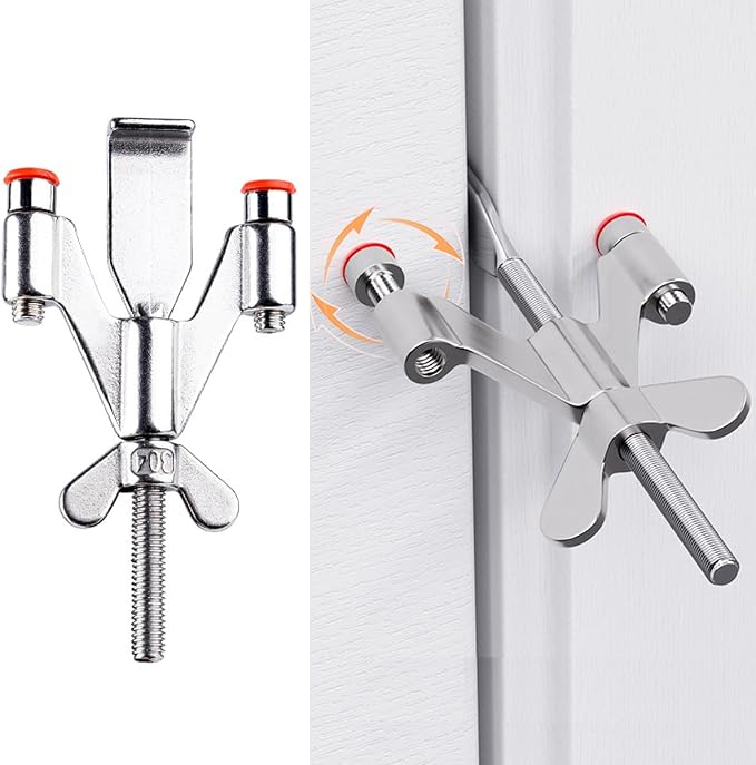 Portable Door Lock Home Security Hotel Door Locks (Silver Wing) by HIFILTURE