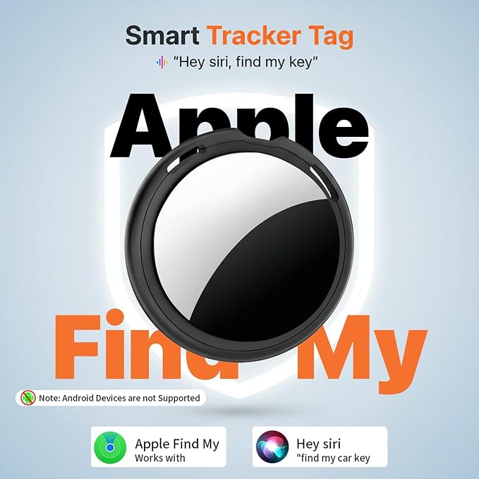 4 Pack Tracker Tags Item Finder for Apple Find My MFi Certified iOS Only | Waterproof Bluetooth Key Finder with Replaceable Battery Worldwide Tracking for Keys Wallets Bags Luggage Pets Dogs Cats - Image 2
