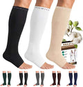 NEWZILL Compression Socks for Women & Men Circulation 20 mmHg, Graduated Open Toe, Cotton Compression Socks for Nurses by NEWZILL