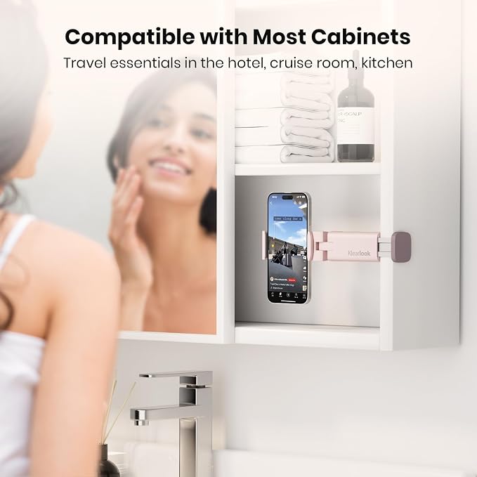 2 PCs Airplane Phone Holder for Women, Klearlook 360° Rotation Travel Essentials Phone Mount for Desk, Handsfree Flexible Travel Accessories for Flying, Valentines Day Gift - Image 5