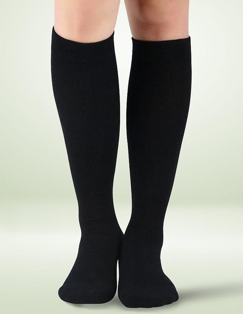 +MD 3 Pairs Bamboo Viscose Compression Socks for Women Men 15-20mmHg Knee High Support Stockings for Pregnancy Nurse Travel - Image 2