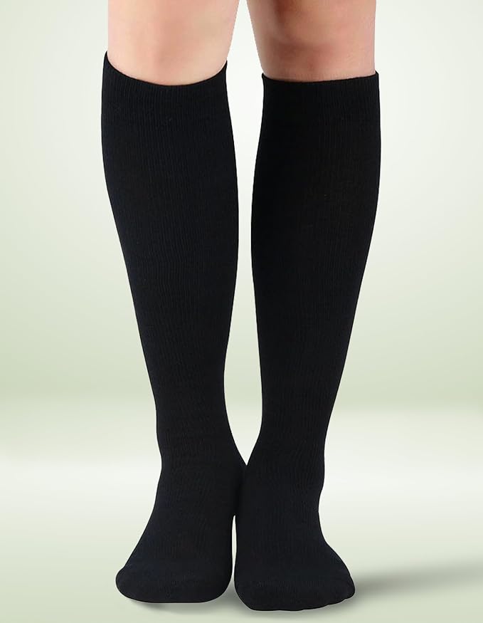 +MD 3 Pairs Bamboo Viscose Compression Socks for Women Men 15-20mmHg Knee High Support Stockings for Pregnancy Nurse Travel - Image 7