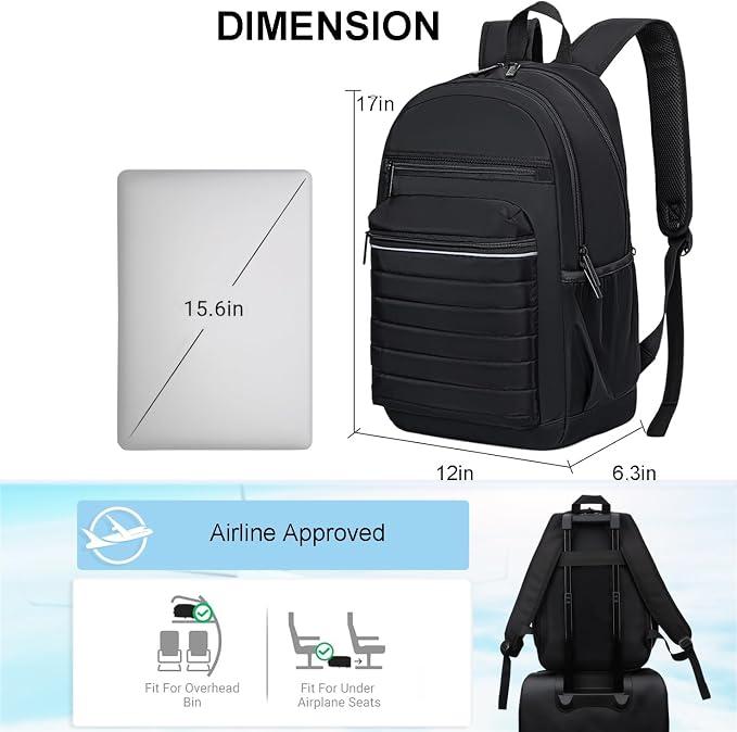 KEOFID Travel Backpack for Men and Women, Backpack Purse for Women, Anti Theft Laptop Backpack - Image 3
