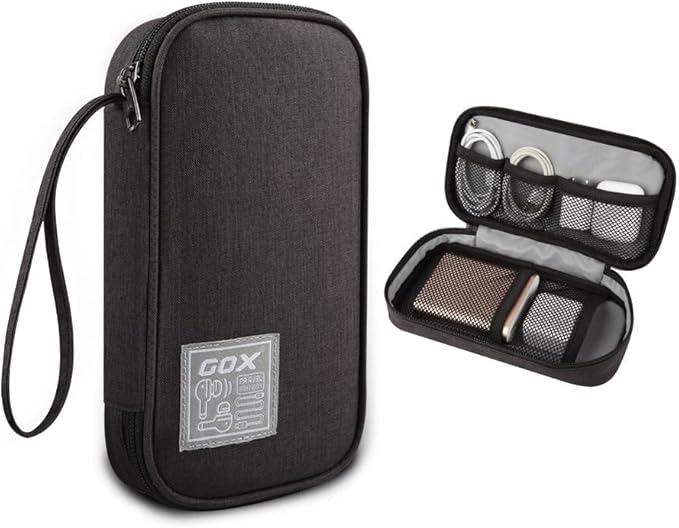 GOX Tech Pouch Accessories Case Organizer for Travel Small Electronics Bag | Cord Organizer for Travel, Electronics travel Organizer Travel Case, Mouse and Charger Pouch by GOX