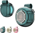 Portable Silent Mini Bladeless Electric Fan,Small fan Clip on for Shirt & Waist,2026 New Mini Bladeless Fan Clip On,Adjustable 3-Speed For Outdoor & Travel & Office,Gift (green with display) by IGRARK