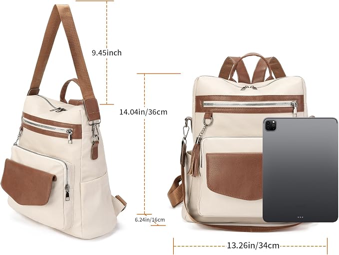GAEKEAO Backpack Purse for Women PU Leather Anti-theft Backpack Ladies Convertible Large Travel Designer Fashion Shoulder Bag - Image 4