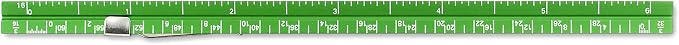 Alumicolor Aluminum Architect Pocket Scale With Clip, 6IN, Green - Image 3