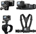 4 in 1 Accessories Kit Set for DJI Action 6/5/4, GoPro Hero 13/12/11/10 and More, Quick Release Head Strap Mount + Chest Mount Harness + Backpack Clip Holder + 360°Rotating Palm Strap by SKEZN