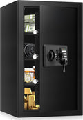 5.2 Cub Large Fireproof Safes for Home Use, Digital Security Safe Home Safes Fireproof Waterproof with Combination Lock and 3 Removable Shelves, Anti-Theft Fire Safe Box for Document Money Valuables by Unknown