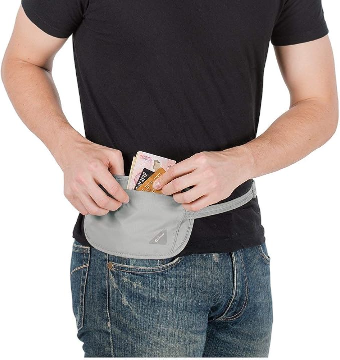 Pacsafe Coversafe X100 Anti-Theft RFID Blocking Waist Wallet, Neutral Grey - Image 5