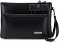 Fireproof Money Bag with Lock, Double layer Cash Bag BankBag for Cash, Valuable StorageBag,Fireproof Safe Box Money Pouch with Zipper (black, Small) by BARDOLPH