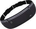 USHAKE Slim Running Belt, Workout Fanny Pack for Men Women,Exercise Waist Pack for Apple iPhone Holder, Runner Belt for Running Walking Cycling Camping Gym Black by USHAKE
