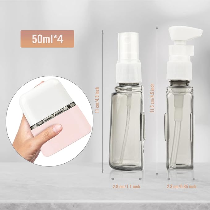 Bpluma Travel Bottles, Leak Proof Containers | For Toiletries TSA Approved Airplane Accessories Kits For Liquid With Labels - Image 2