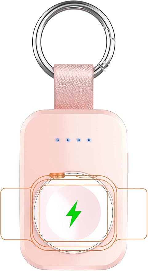iVALUX Portable Wireless Charger for Apple Watch Travel Keychain Power Bank | Compact Smart Magnetic Charging, 1000mAh Battery, On The Go Travel Accessories,for iWatch Series 11/10/9/8/7/6/5/4/3/2/SE - Image 5