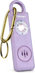 TECKNET Rechargeable Personal Safety Alarm for Women, 130dB Self Defense Keychain Alarm with SOS Strobe Light, Low Battery Notice, Personal Alarm Loud Siren Safety Keychain for Girls Kids Elderly by Tecknet