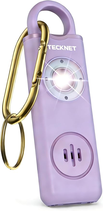 TECKNET Rechargeable Personal Safety Alarm for Women, 130dB Self Defense Keychain Alarm with SOS Strobe Light, Low Battery Notice, Personal Alarm Loud Siren Safety Keychain for Girls Kids Elderly by Tecknet
