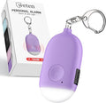 Weten Rechargeable Personal Alarm Keychain - 130dB Siren & LED Light - Stylish Personal Safety Alert for Women to Carry - Panic Button Alarm for Security - Rape Whistle for Self Defense (Purple) | LED Light, Stylish Safety Alert for Women to Carry, Pan... by WETEN