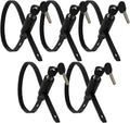Adjustable Zip Tie Lock for Refrigerator Door Cabinet Bike Stroller Helmet - Multi-Purpose Keyed French Door Lock - Stainless Steel Fridge Lock with Key (5 Pack Keyed Alike) by UrbanAugust