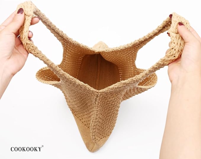 COOKOOKY Crochet Beach Tote bag Summer Beach Bag for Women Aesthetic Mesh Tote Bag Hippie Bag Knit Bag - Image 2
