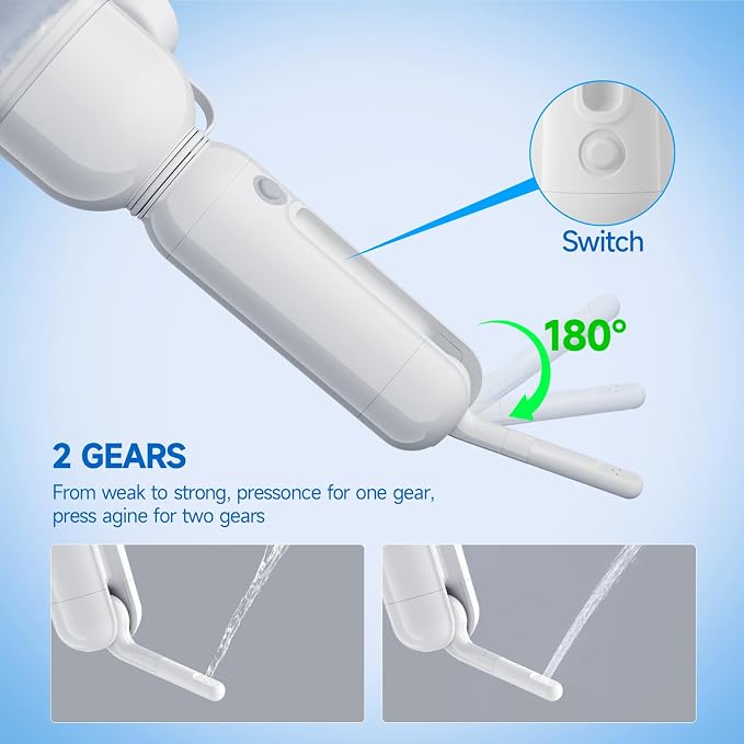 Morfone Portable Bidet for Travel, High Pressure Electric Handheld Sprayer | 350ML with Dual Spray Modes, USB-C Rechargeable Waterproof Travel Bidet for Women, Men, Postpartum, Personal Hygiene(White) - Image 5