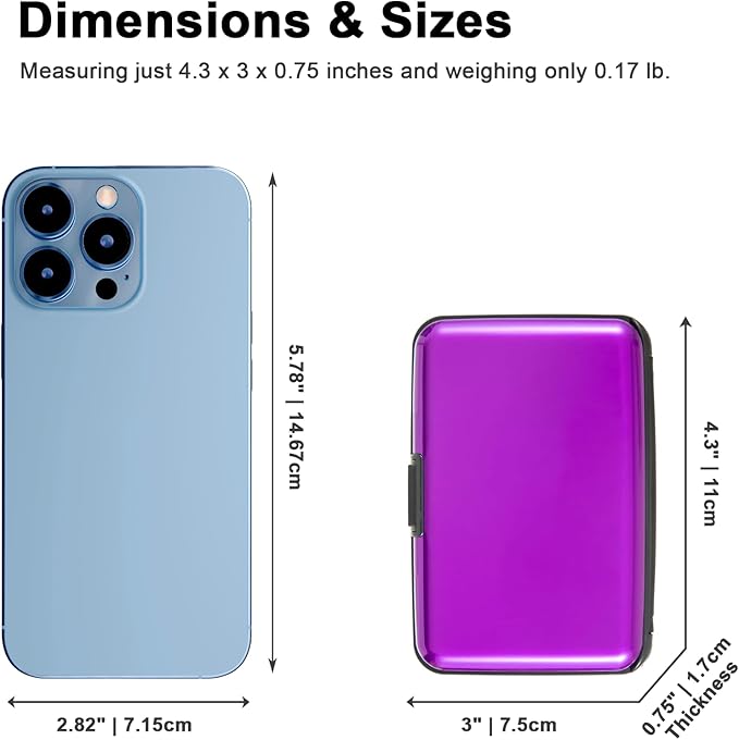 Credit Card Holder Small RFID Blocking Wallet Business Metal Slim Mini Aluminum Hard Case for Women Men - Image 5
