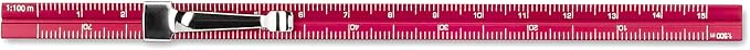 Alumicolor 3611-4 Aluminum Combination Pocket Scale With Clip, 6IN, Red - Image 4
