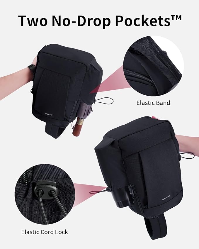 ECOHUB Anti-Theft Crossbody Bag Men Women RFID Blocking Lightweight Sling Backpack Water Resistant for Travel Hiking Outdoor - Image 4