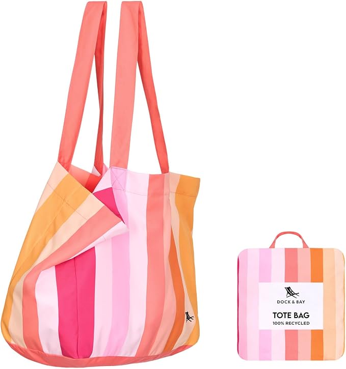 Dock & Bay Everyday Beach Tote Bag - Reusable Carrier Bag for Daily Use - Carries Up to 10kg - 100% Recycled Materials by DockBay