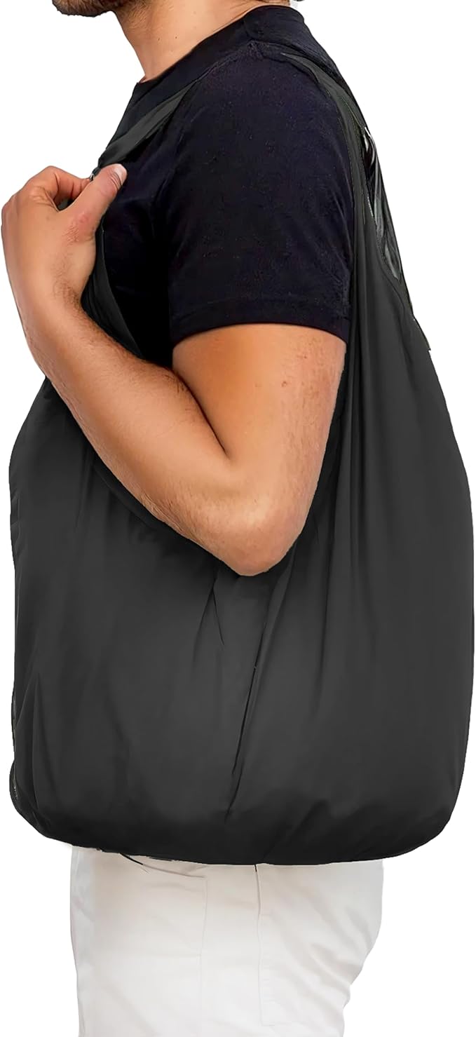 SYZY Pocket-Size Foldable XL Shopping Bag - Holds 70 lbs, Durable and Ultra-Lightweight for Daily Use and Travel - Image 3