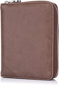 RFID Blocking 24 Slot Credit Card Holder Wallet Real Leather Multi Card Organizer Wallet with Zipper by boshiho