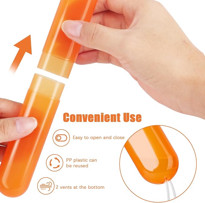6 Pack Travel Toothbrush Case, Breathable Portable Toothbrush Holder, Plastic Toothbrush Cover Container for Traveling, Bathroom, School, Home, Business, Camping - Image 4