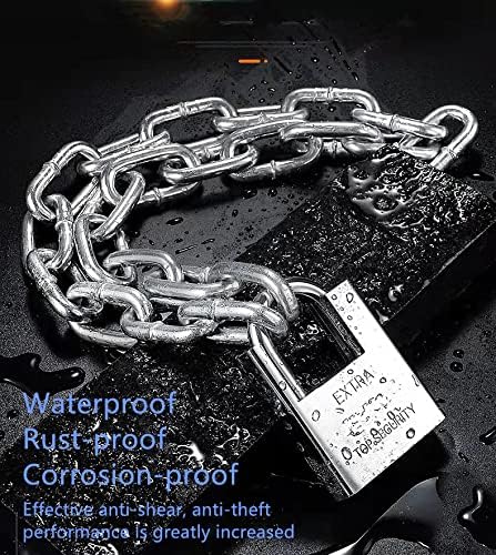 Safety Bicycle Chain Lock, Motorcycle Lock, Cannot Be Cut with Bolt Cutters Or Hand Tools.Premium Case-Hardened Security Chain for Motorcycles, Bike, Generator, Gates,Outdoor Furniture, - Image 2