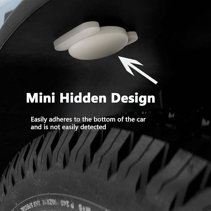 Car GPS Tracking Device for Vehicles, 2PCS Real Time GPS Tracker Work with Find My (iOS Only),Hidden Mini GPS Tracker,No Monthly Fee (White Tracker, White Magnetic Case) - Image 3