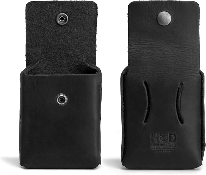 Hide & Drink, Waist Wallet, Holds Up to 20 Cards, Folded Bills & Coins, Charging Cables, Full Grain Leather, Handmade (Charcoal Black) by HideDrink